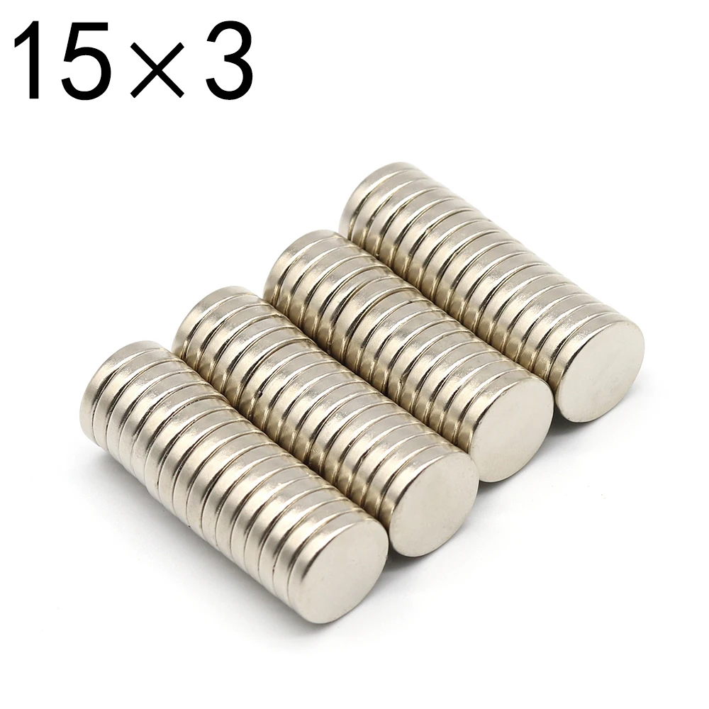 5/10/20/50/100 Pcs 15x3 Neodymium Magnet 15mm X 3mm N35 NdFeB Round Super Powerful Strong Permanent Magnetic imanes de neodimio
5/10/20/50/100 Pcs 15x3 Neodymium Magnet 15mm X 3mm N35 NdFeB Round Super Powerful Strong Permanent Magnetic imanes de neodimio