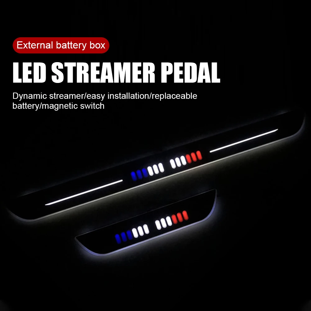 LED Car Door Sill Scuff Plate Welcome Light Strip Universal Courtesy Lamp Battery Operated Auto Off Car Interior Atmosphere Lamp
LED Car Door Sill Scuff Plate Welcome Light Strip Universal Courtesy Lamp Battery Operated Auto Off Car Interior Atmosphere Lamp
