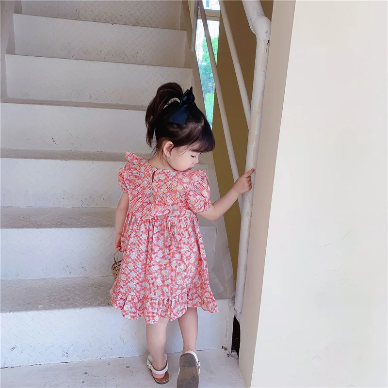 Summer Korean style Floral Print Ruffle Sleeveless Dress For Baby Girls Fashion Toddler Kids Cute Princess Dress 
Summer Korean style Floral Print Ruffle Sleeveless Dress For Baby Girls Fashion Toddler Kids Cute Princess Dress