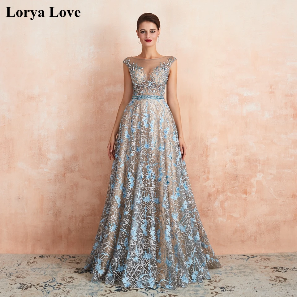 Blue Lace Vintage Evening Dresses 2020 Women Beaded Rhinestone Long Prom Gowns A Line Sheer Neck Engagement Dress Abendkleider
Blue Lace Vintage Evening Dresses 2020 Women Beaded Rhinestone Long Prom Gowns A Line Sheer Neck Engagement Dress Abendkleider