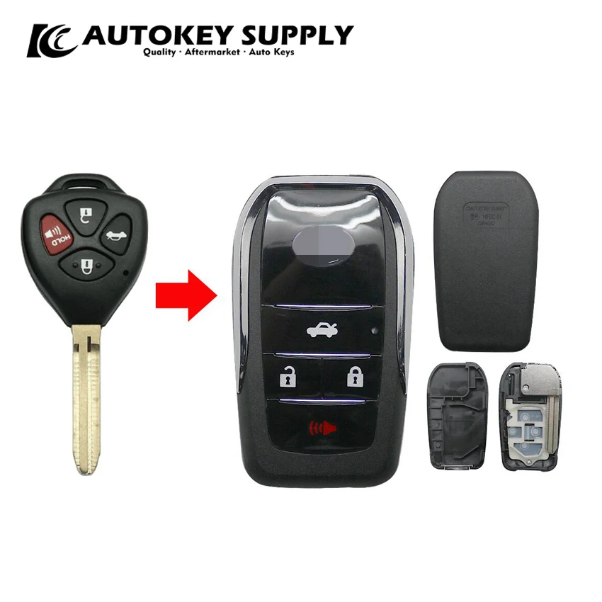 3+1 Buttons Suitable for Toyota Camry RAV4 Reiz Vios Crown car straight remote control modified folding key shell
3+1 Buttons Suitable for Toyota Camry RAV4 Reiz Vios Crown car straight remote control modified folding key shell
