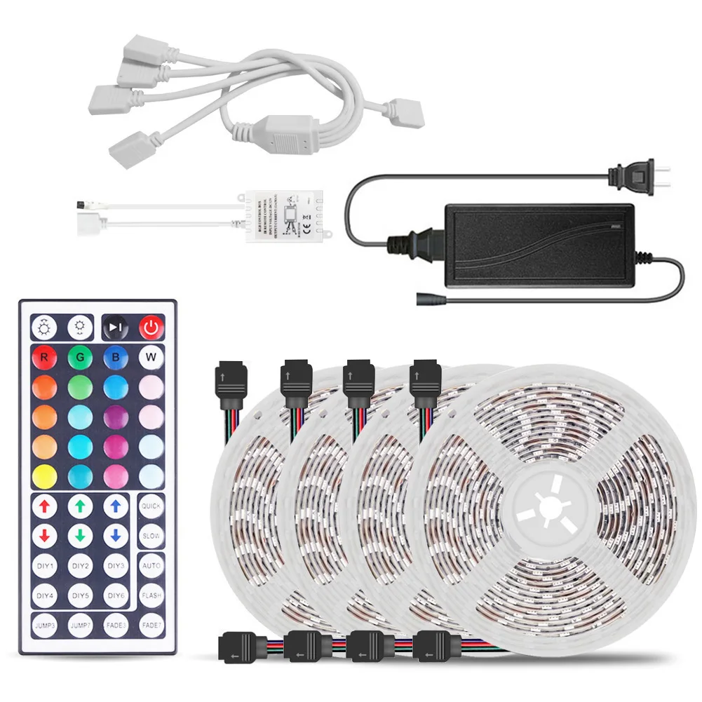 SMD 3528 LED Strip Light Color Change RGB Flexible Tape Ribbon Lamp with Remote Control for TV Screen Decorative Backlight
SMD 3528 LED Strip Light Color Change RGB Flexible Tape Ribbon Lamp with Remote Control for TV Screen Decorative Backlight