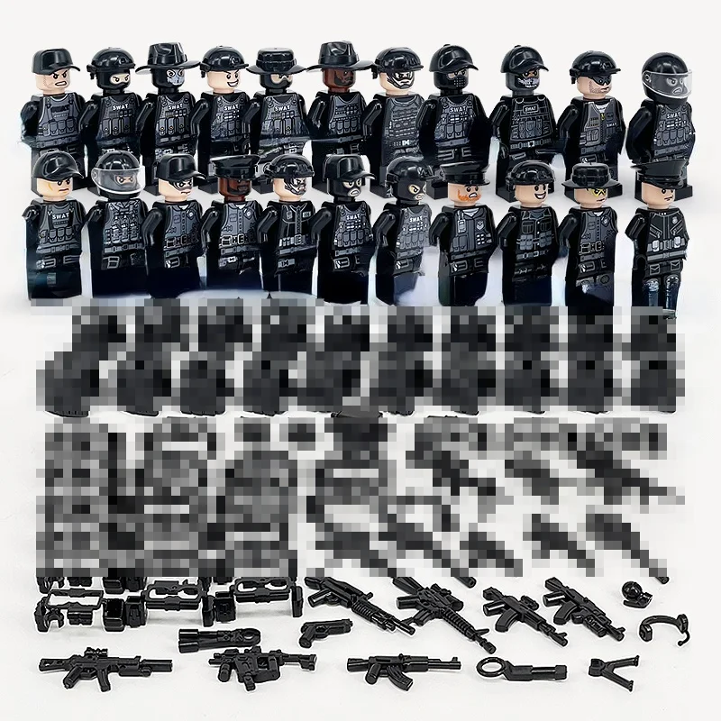 

22 pcs Military Wars Assembled Building Blocks Special Forces Soldiers Bricks miniFigures Guns Weapons Compatible brick Toys