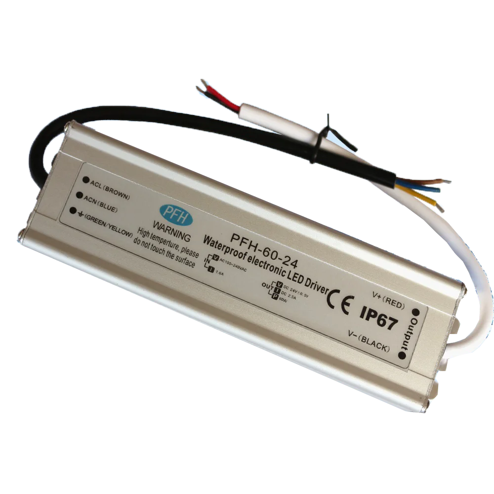 HoneyFly Patented IP67 Waterproof LED Driver 60W LED Power Supply Constant Voltage 12V24V36V48V Lighting Transformer 80-265V
HoneyFly Patented IP67 Waterproof LED Driver 60W LED Power Supply Constant Voltage 12V24V36V48V Lighting Transformer 80-265V