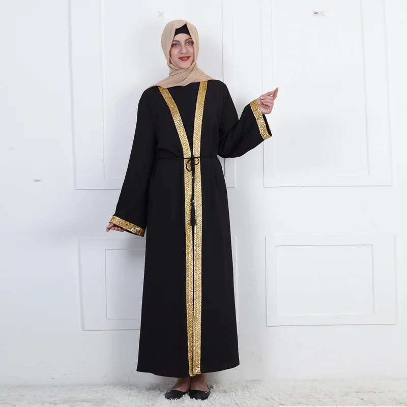Muslim Dress Fashion Women Sequins Abayas for Women Robe Arabic Dubai Musulman De Mode Caftan Marocain Modest Islamic Clothing
Muslim Dress Fashion Women Sequins Abayas for Women Robe Arabic Dubai Musulman De Mode Caftan Marocain Modest Islamic Clothing