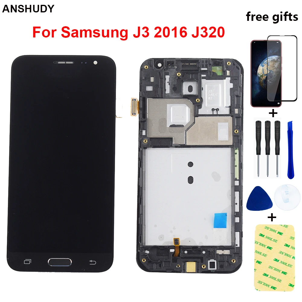 ЖК для samsung Galaxy J3 2016 экран J320 J320A J320F lcd J320M J320FN дисплей кодирующий преобразователь