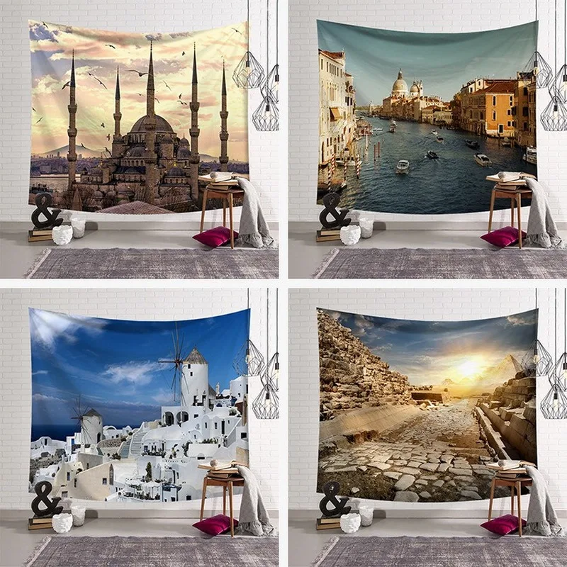 Ins tapestry World Architecture export hanging cloth leisure bedroom decoration Nordic wall hanging picture tapestry
Ins tapestry World Architecture export hanging cloth leisure bedroom decoration Nordic wall hanging picture tapestry