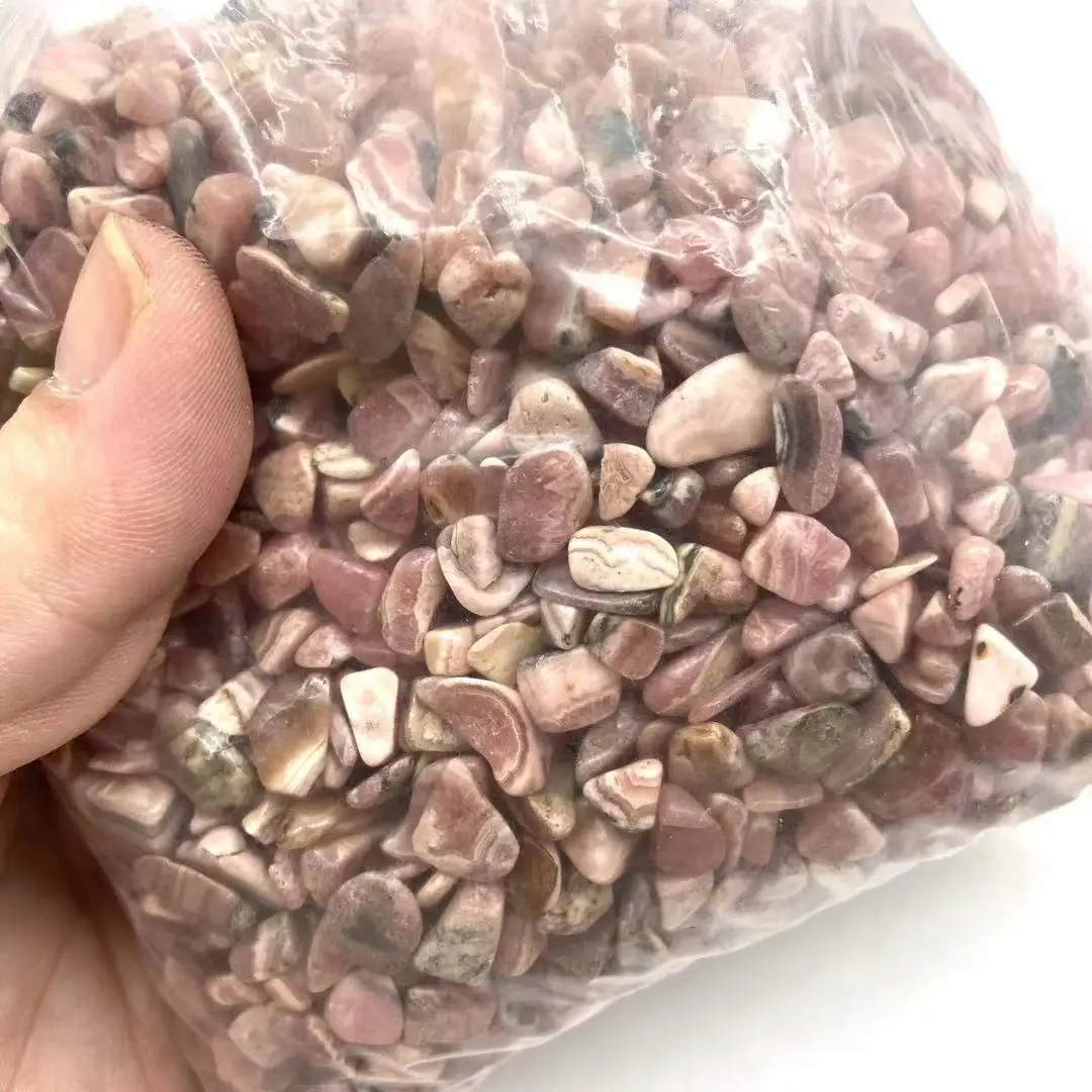 Натуральные кристаллы родохрозита 100 г 9-12 мм полировочные каменные чипы