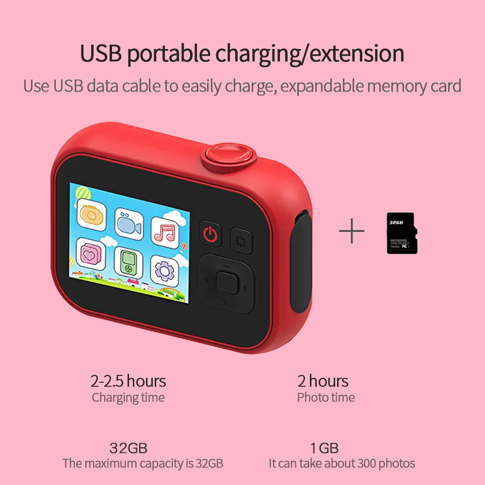 Children Kids Camera Educational Toys For Baby Gift Mini Digital Camera Projection Video Camera With 2 Inch Display Screen
Children Kids Camera Educational Toys For Baby Gift Mini Digital Camera Projection Video Camera With 2 Inch Display Screen