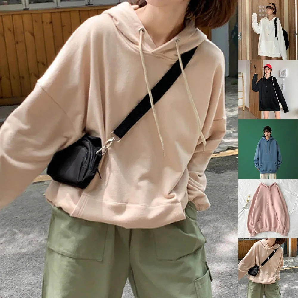 Oversize Women Korean Sweet Simple Normcore Solid Student Hoodie Couple Fashion Loose Casual Back To The Basics Hooded Sweater
Oversize Women Korean Sweet Simple Normcore Solid Student Hoodie Couple Fashion Loose Casual Back To The Basics Hooded Sweater