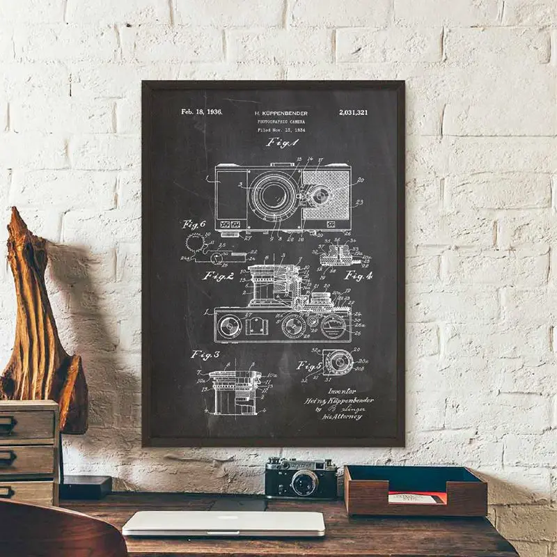 Camera Patent Vintage Poster Canvas Art prints Retro Camera Blueprint Photo Photography Decoration Wall Art Canvas Painting
Camera Patent Vintage Poster Canvas Art prints Retro Camera Blueprint Photo Photography Decoration Wall Art Canvas Painting