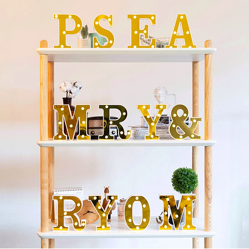 Golden Alphabet Letter LED Lights Sign Number Lamp Home Decoration Night Light For Party Bedroom Wedding Birthday decoration
Golden Alphabet Letter LED Lights Sign Number Lamp Home Decoration Night Light For Party Bedroom Wedding Birthday decoration