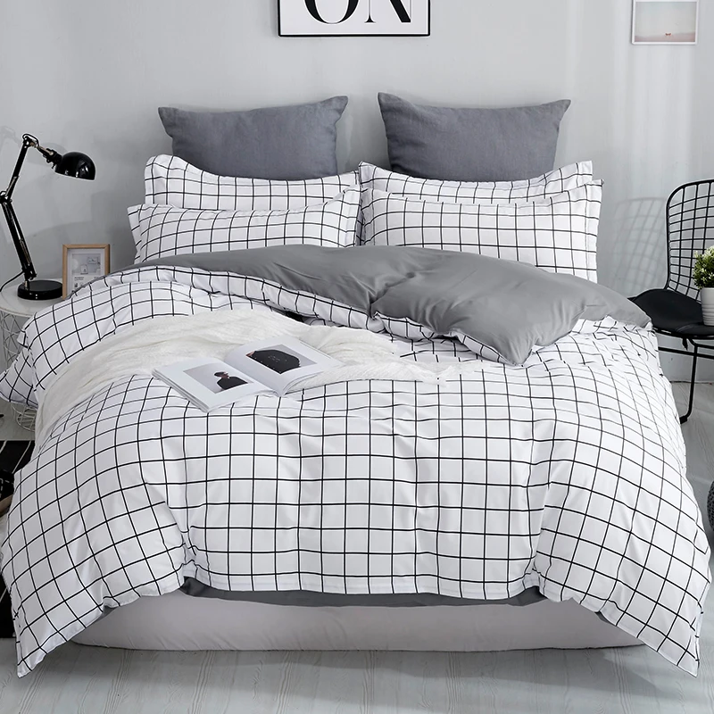 Classic Black-White Plaid Bedding Set Duvet Cover Set Pillowcase Home Textiles 2/3pcs Bed Linen King Queen Size Dropship
Classic Black-White Plaid Bedding Set Duvet Cover Set Pillowcase Home Textiles 2/3pcs Bed Linen King Queen Size Dropship
