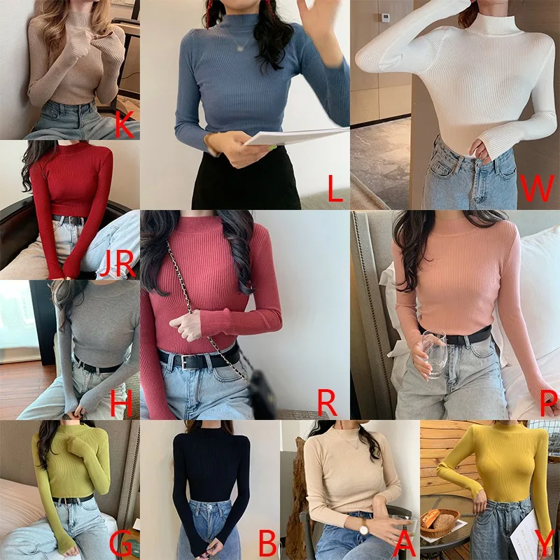 Women Fashion Solid Turtleneck Casual Slim Fit Long Sleeve Sweat Tops 2020 
Women Fashion Solid Turtleneck Casual Slim Fit Long Sleeve Sweat Tops 2020