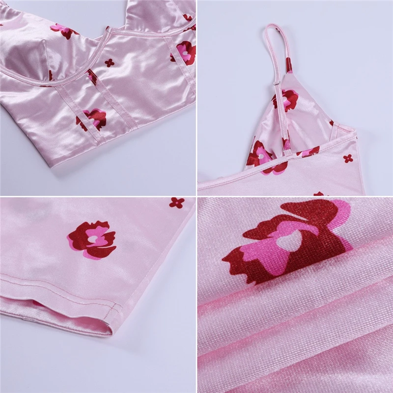 Sexy Backless Staghetti Strap V-neck Corset Crop Tops Women's Summer Floral Print Clothes Female Sleeveless Vest Club Camisole
Sexy Backless Staghetti Strap V-neck Corset Crop Tops Women's Summer Floral Print Clothes Female Sleeveless Vest Club Camisole
