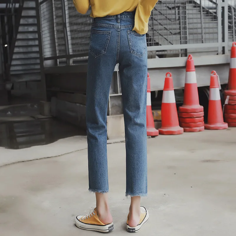 Customized pictures, LOGO spring jeans women's straight ankle jeans light blue trousers
Customized pictures, LOGO spring jeans women's straight ankle jeans light blue trousers