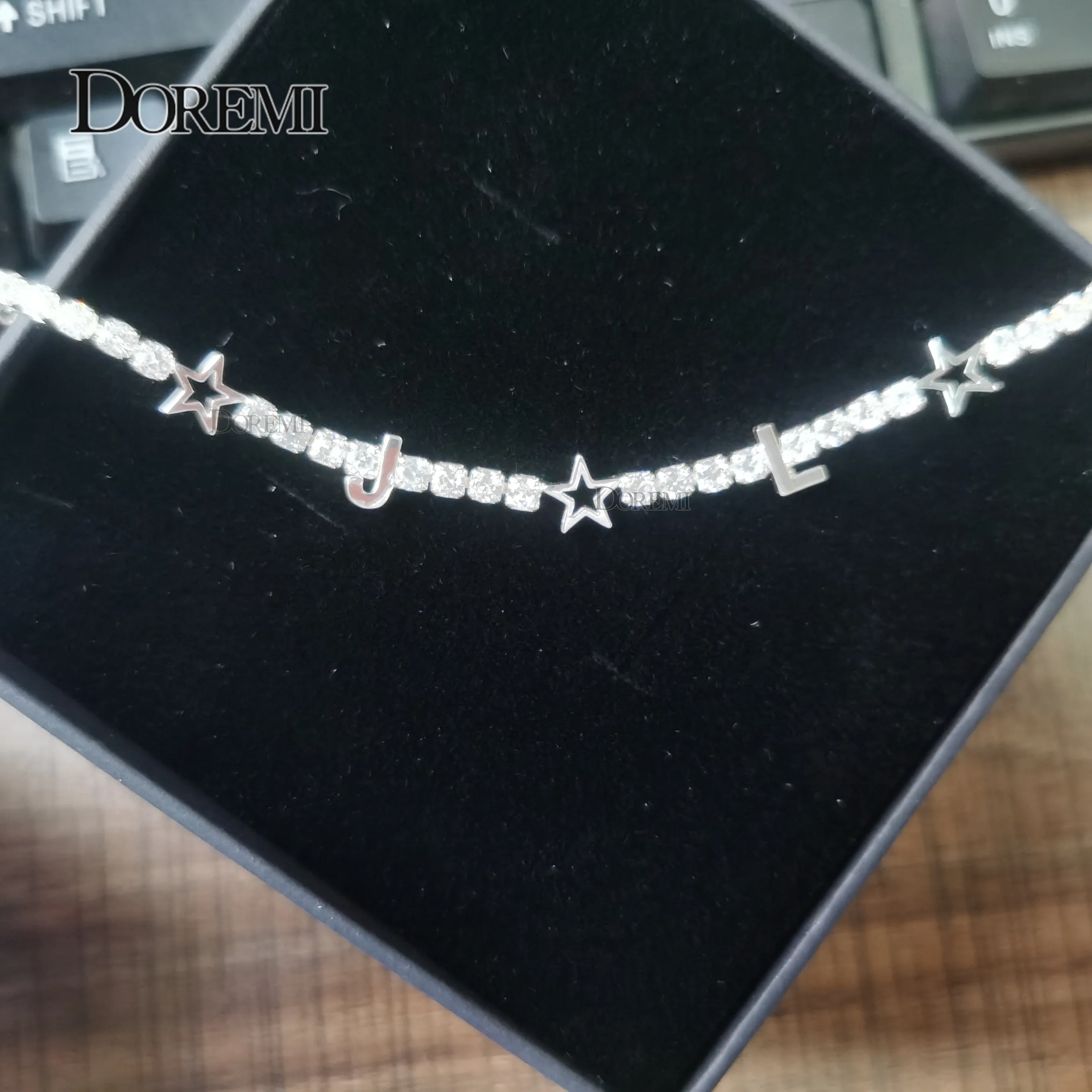 DOREMI Custom Zircon Chain Name Bracelets Name Bracelet Stainless Steel Zircon Chain Name Bracelet for Women Gifts
DOREMI Custom Zircon Chain Name Bracelets Name Bracelet Stainless Steel Zircon Chain Name Bracelet for Women Gifts