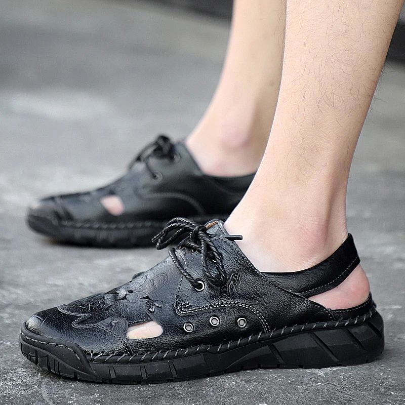 Men Sandal Shoes Men Streetwear Shoes Outdoor Sandals Mens Leather For Fashion Casual Sneakers Men's Man Beach 2019 Summer
Men Sandal Shoes Men Streetwear Shoes Outdoor Sandals Mens Leather For Fashion Casual Sneakers Men's Man Beach 2019 Summer