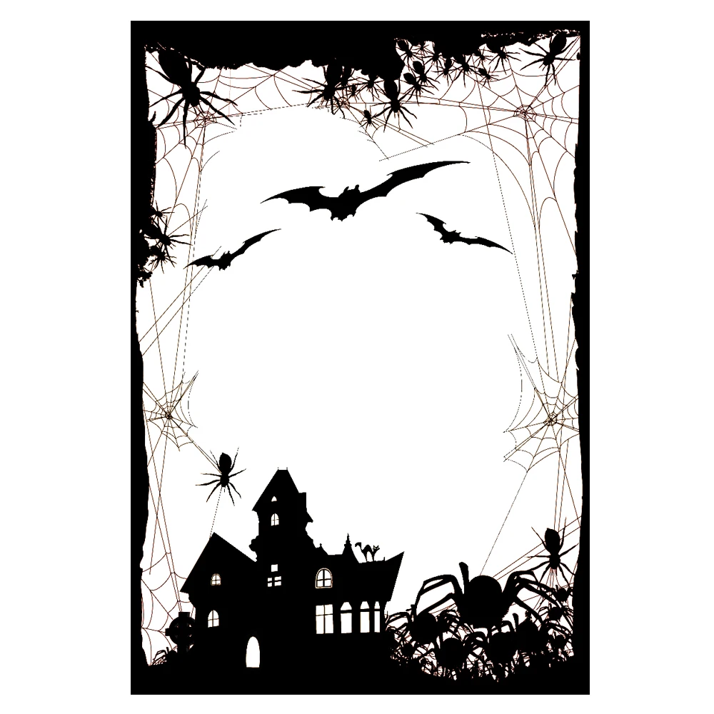 

AZSG Merry Halloween Castle Grave Clear Stamps/Seals For DIY Scrapbooking/Card Making/Album Decorative Silicone Stamp Crafts