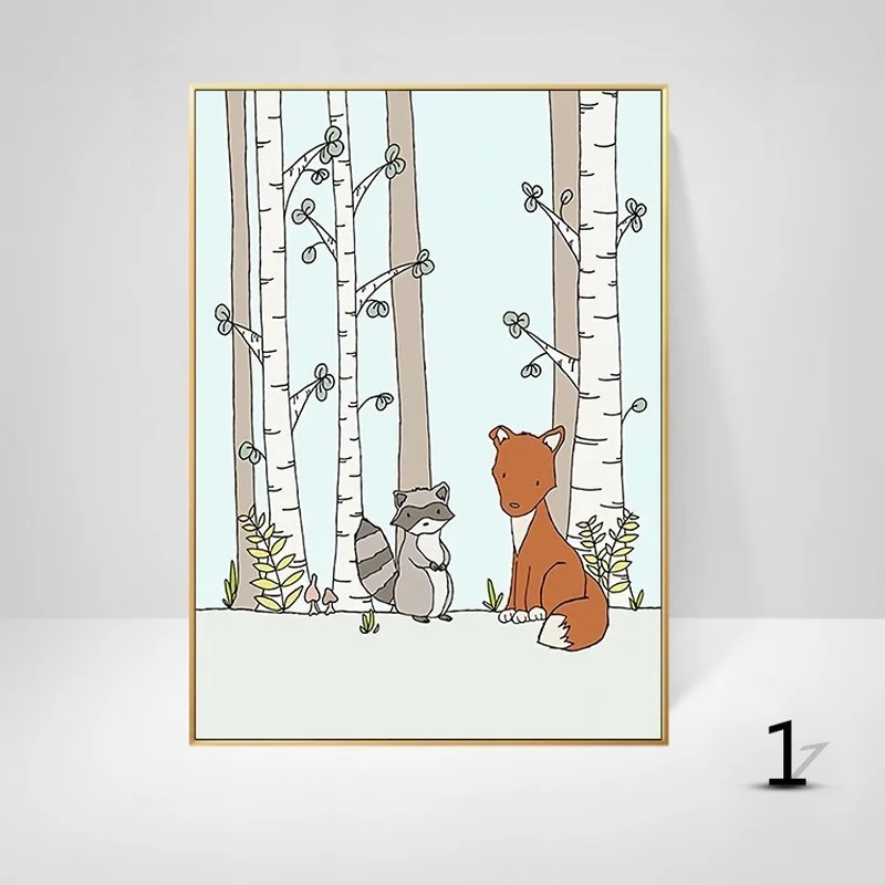 Nordic Ins Wind Fresh Children Decoration Hanging Painting Cartoon Animal Panda Fox and English Alphabet Frameless Painting Core
Nordic Ins Wind Fresh Children Decoration Hanging Painting Cartoon Animal Panda Fox and English Alphabet Frameless Painting Core