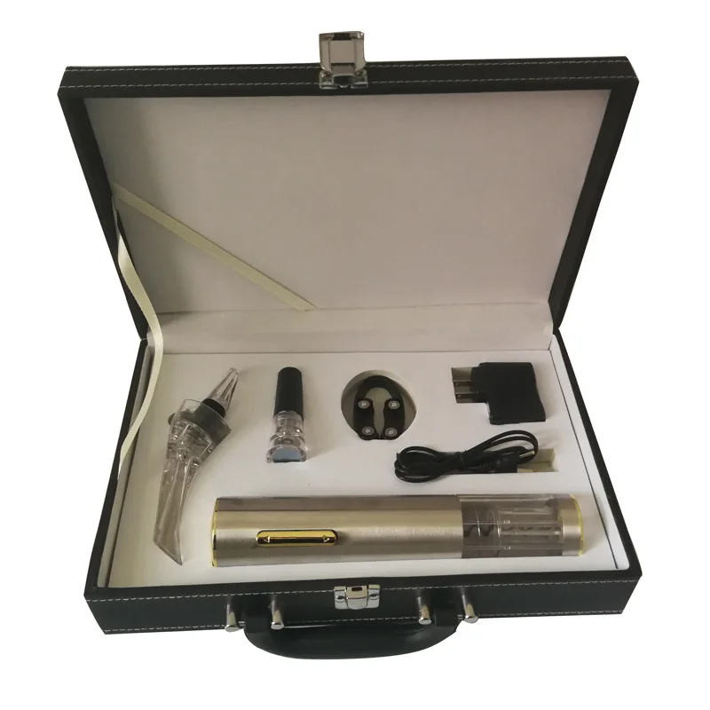 USB wine bottle opener set anniversary gift set electric wine opener stainless steel wine opener gift box
USB wine bottle opener set anniversary gift set electric wine opener stainless steel wine opener gift box