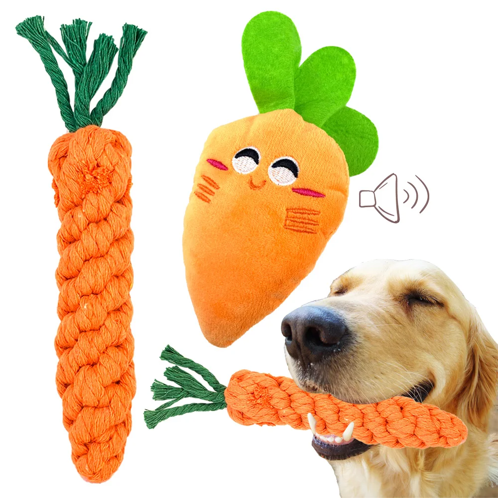 PetCloud Pet Dog Toys Carrot Shaped Rope Dog Chewing Molar Dog Rope Pet Toy Dog Outdoor Training Plush Voice Radish Pet Supplies
PetCloud Pet Dog Toys Carrot Shaped Rope Dog Chewing Molar Dog Rope Pet Toy Dog Outdoor Training Plush Voice Radish Pet Supplies