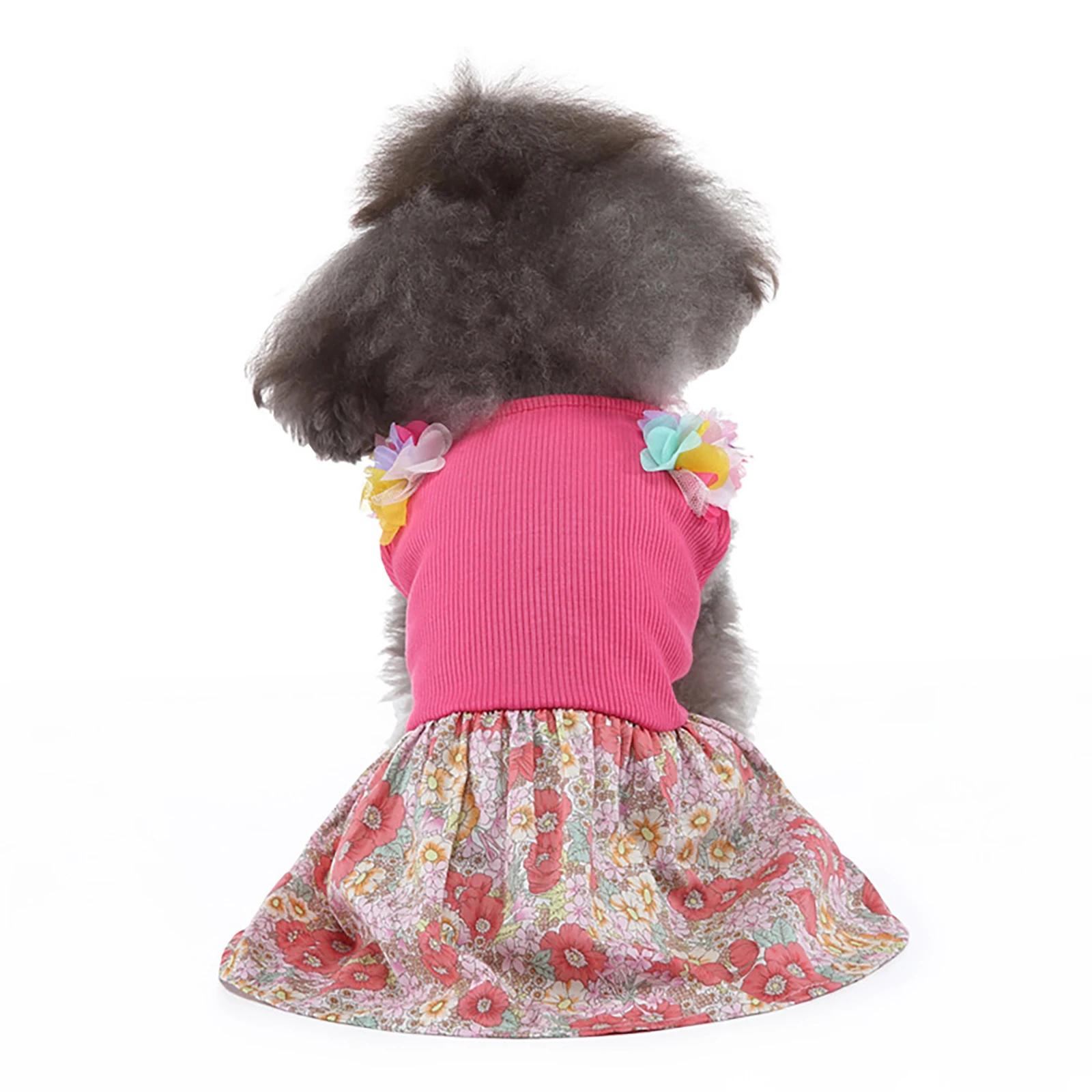 Цветочное платье для маленьких и средних собак, для щенков, для весны и лета 
Цветочное платье для маленьких и средних собак, для щенков, для весны и лета