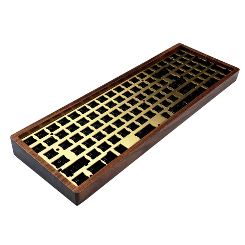 96 деревянная клавиатура Hotswap | QMK VIA подсветка RGB ANSI ISO PCB алюминиевая пластина буковая ореховая древесина | Для механических клавиатур MX