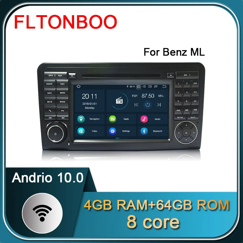 7 "Android 9 для Mercedes Benz GL ML CLASS W164 ML350 ML500 X164 GL320 Автомобильный gps навигатор px5 3g RAM 4GB ROM64G