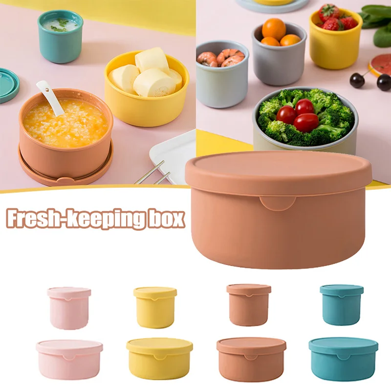 Silicone Bento Boxes Cylinder Lunch Container with Lids Leakproof Food Storage Container for Student Office Saran Wrap Plastic
Silicone Bento Boxes Cylinder Lunch Container with Lids Leakproof Food Storage Container for Student Office Saran Wrap Plastic