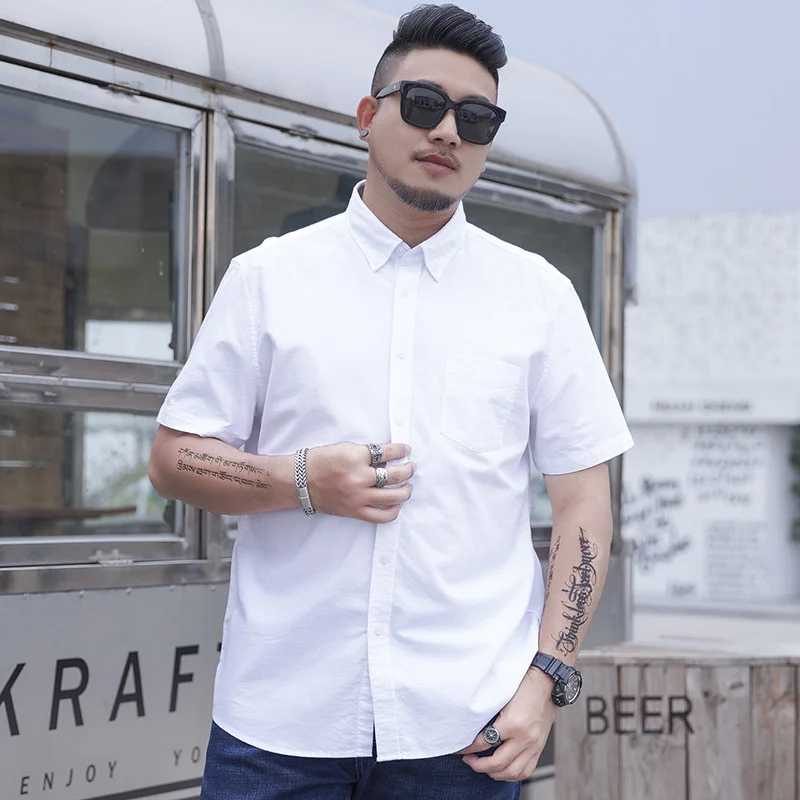 large men's W Short Sleeve Shirt business leisure multi-color versatile Oxford spinning short sleeve shirt fattening
large men's W Short Sleeve Shirt business leisure multi-color versatile Oxford spinning short sleeve shirt fattening