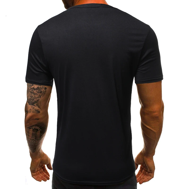 2019 new casual fashion personality stitching zipper decoration round collar pullover men's short sleeve T-shirt 
2019 new casual fashion personality stitching zipper decoration round collar pullover men's short sleeve T-shirt