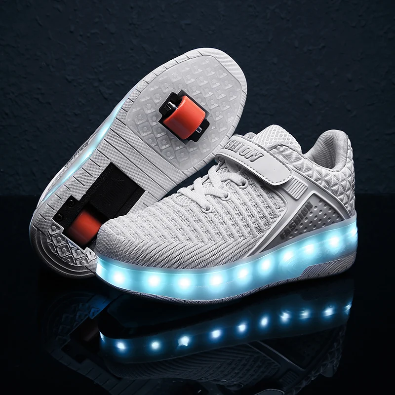 2019 New 29-40 USB Charging Children Sneakers With 2 Wheels Girls Boys Led Shoes Kids Sneakers With Wheels Roller Skate Shoes 
2019 New 29-40 USB Charging Children Sneakers With 2 Wheels Girls Boys Led Shoes Kids Sneakers With Wheels Roller Skate Shoes