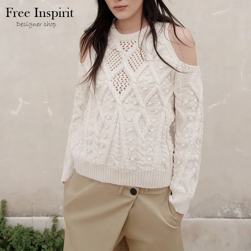 Free Inspirit Spring New Women's Leisure Style Jacket Solid Color Crew Neck Design Hollow Decoration Women's Hollow Out Knitwear
Free Inspirit Spring New Women's Leisure Style Jacket Solid Color Crew Neck Design Hollow Decoration Women's Hollow Out Knitwear