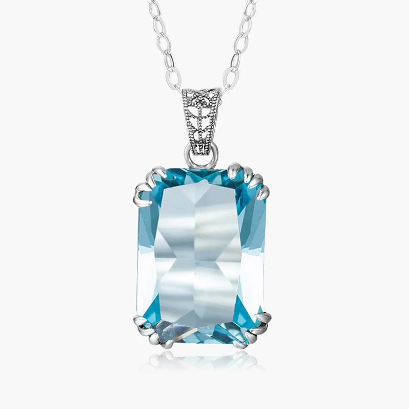New 100% 925 Sterling Silver Jewelry Pendant Bohemian Aquamarine Vintage Charm Fine Jewelry For Women Prom Party Custom Products
New 100% 925 Sterling Silver Jewelry Pendant Bohemian Aquamarine Vintage Charm Fine Jewelry For Women Prom Party Custom Products