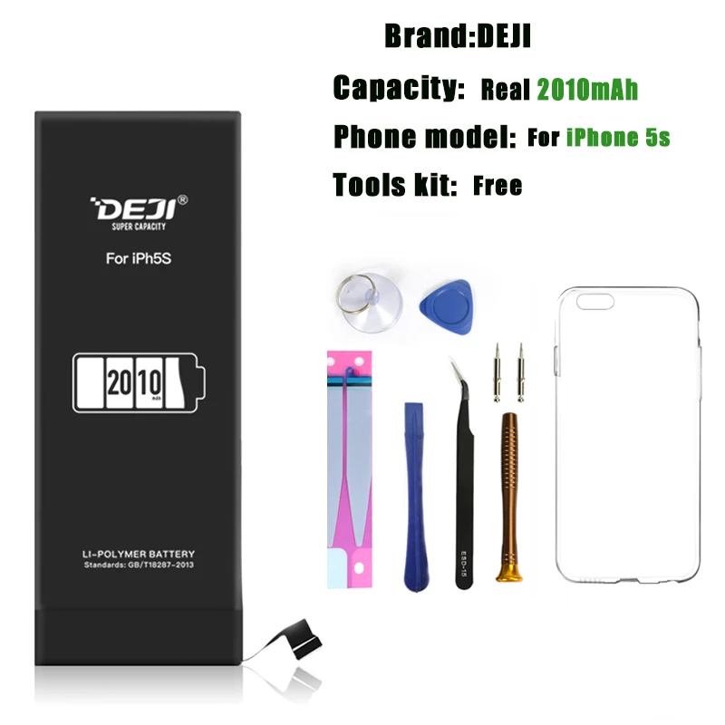 Аккумулятор DEJI для iphone 5s, 6, 6s, se, Сменный аккумулятор для i7, внутренние батареи большой емкости, оригинальный комплект инструментов для литие...
Аккумулятор DEJI для iphone 5s, 6, 6s, se, Сменный аккумулятор для i7, внутренние батареи большой емкости, оригинальный комплект инструментов для литие...