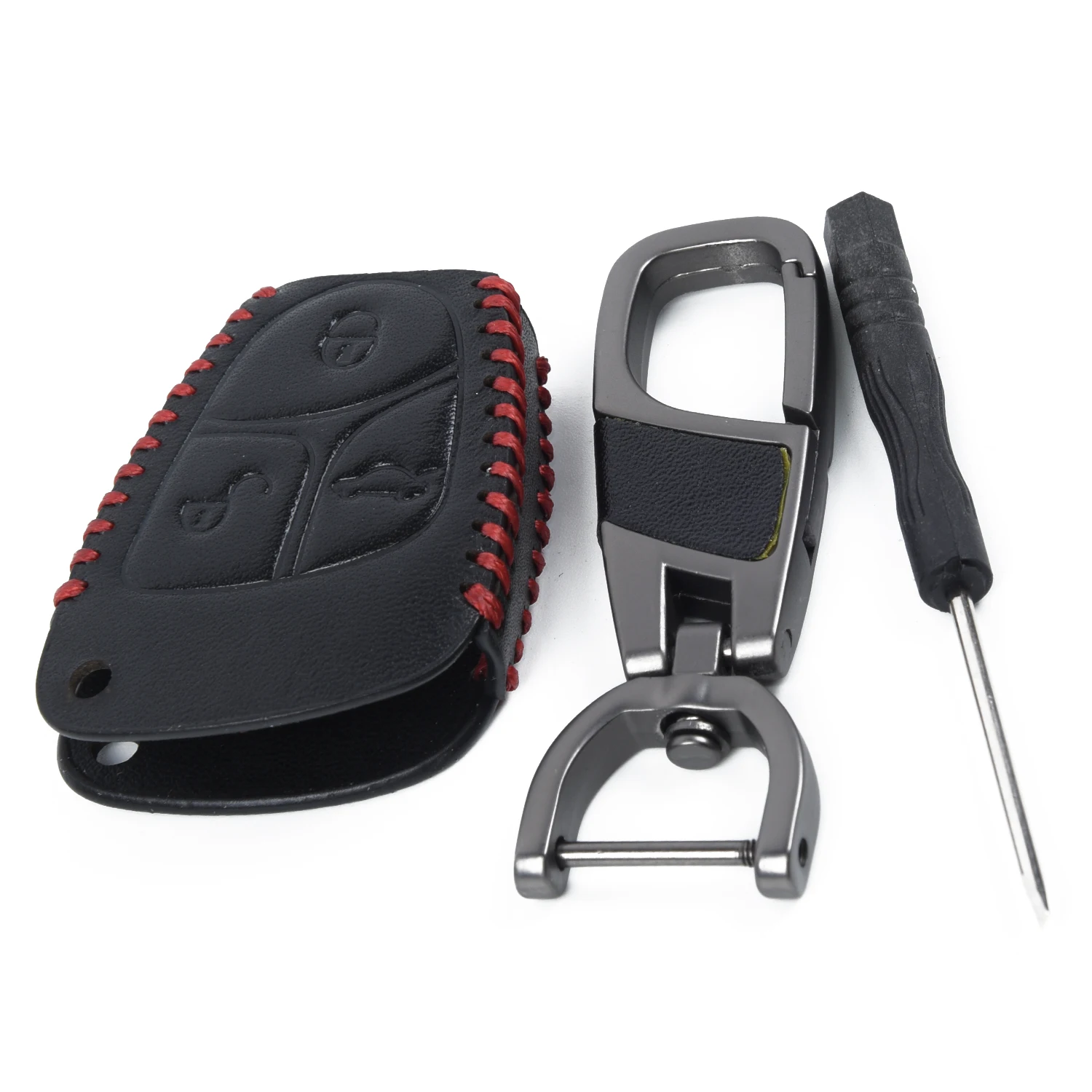 Zinc alloy keychain Key Cover Black Cover Key Red 3 Button Car Protector Replacement Set Shell
Zinc alloy keychain Key Cover Black Cover Key Red 3 Button Car Protector Replacement Set Shell