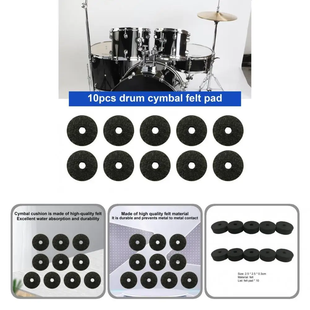 10Pcs Cymbal Felt Mats Practical Black Cymbal Felt Pads DIY Drum Kit Cymbal Felt Mat for Drummer Cymbal Felt Cushions
10Pcs Cymbal Felt Mats Practical Black Cymbal Felt Pads DIY Drum Kit Cymbal Felt Mat for Drummer Cymbal Felt Cushions