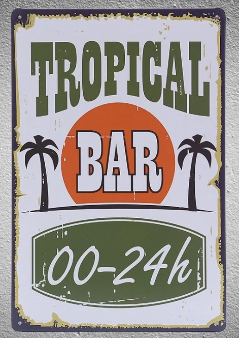 1 pc tropical bar 24 h cocktail drinks beer coffee Tin Plates Signs wall plaques Decoration Dropshipping Poster metal
1 pc tropical bar 24 h cocktail drinks beer coffee Tin Plates Signs wall plaques Decoration Dropshipping Poster metal