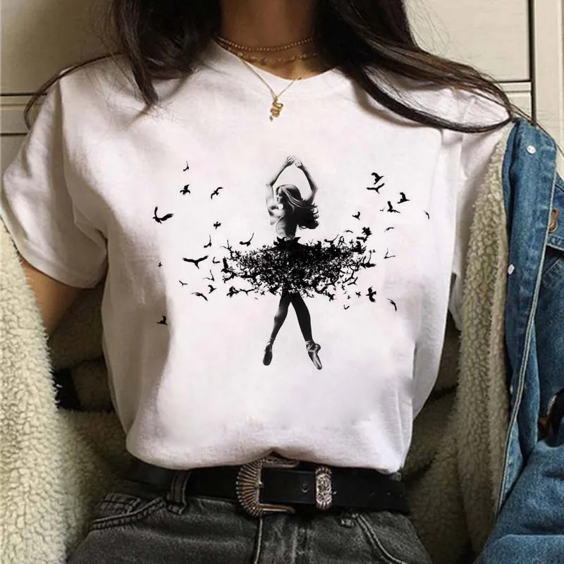 Maycaur New Watercolor Ballet Dancer Print Women Tshirt Casual Dancing Ballet O-Neck Summer Harajuku Vintage Tops Camisas Mujer
Maycaur New Watercolor Ballet Dancer Print Women Tshirt Casual Dancing Ballet O-Neck Summer Harajuku Vintage Tops Camisas Mujer