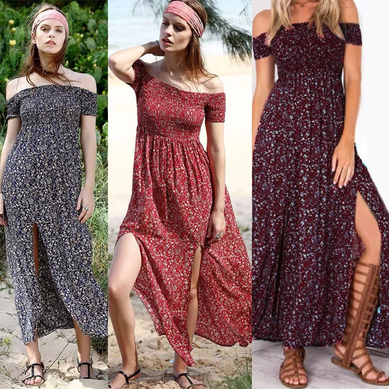 2020 New Women's Summer Dress Casual Long Skirt Floral Bohemian Style Dress Long Beach Vestidos Sexy Summer Dress
2020 New Women's Summer Dress Casual Long Skirt Floral Bohemian Style Dress Long Beach Vestidos Sexy Summer Dress