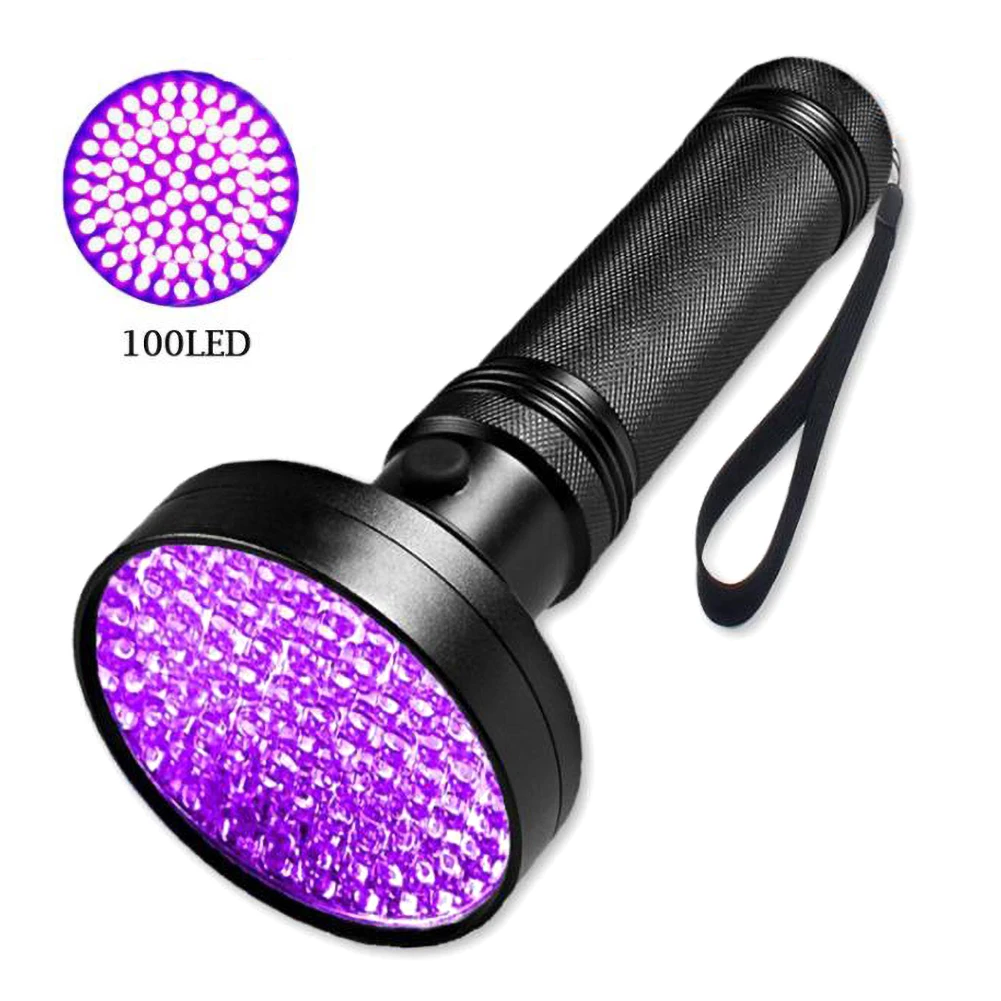 Professional Detector Uv Flashlight Skid-proof Waterproof Design 100 LED 395 Nm Uv Led Torch Back Super Mini Size Detector Light
Professional Detector Uv Flashlight Skid-proof Waterproof Design 100 LED 395 Nm Uv Led Torch Back Super Mini Size Detector Light