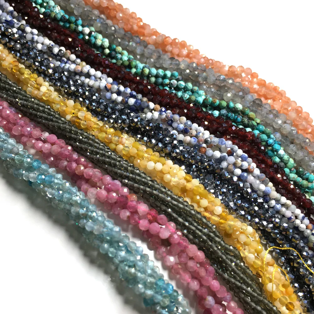 Natural Stone Beads Small Section Bead Garnet Turquois 2 3 mm Loose beads for Jewelry Making DIY Bracelet Necklace Length 38cm
Natural Stone Beads Small Section Bead Garnet Turquois 2 3 mm Loose beads for Jewelry Making DIY Bracelet Necklace Length 38cm