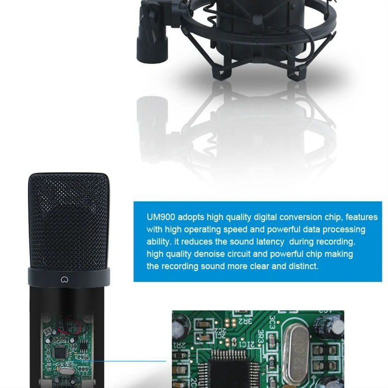 Alctron UM900 USB Condenser Microphone Professional Recording Microphone Studio Computer Microphone
Alctron UM900 USB Condenser Microphone Professional Recording Microphone Studio Computer Microphone