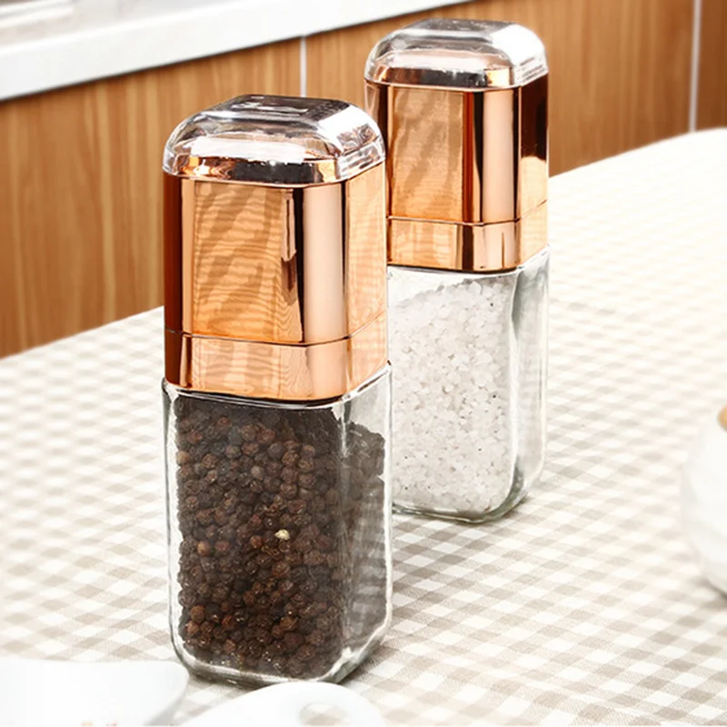 Hot Salt and Pepper Grinder Manual Salt and Pepper Milling Salt and Pepper Shakers Glass Seasoning Bottle D6
Hot Salt and Pepper Grinder Manual Salt and Pepper Milling Salt and Pepper Shakers Glass Seasoning Bottle D6