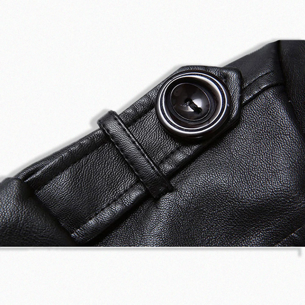 Leather Jacket 2020 New spring autumn Women Loose Belt Trench Coat Slim Spring Jacket