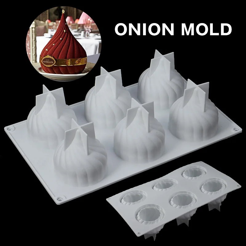 Onion Shape Silicone Mold 6 Grids Cake Mould Dessert Cheesecake Baking Mold Fondant Chocolate Making Tool Kitchen Bakeware Tool
Onion Shape Silicone Mold 6 Grids Cake Mould Dessert Cheesecake Baking Mold Fondant Chocolate Making Tool Kitchen Bakeware Tool
