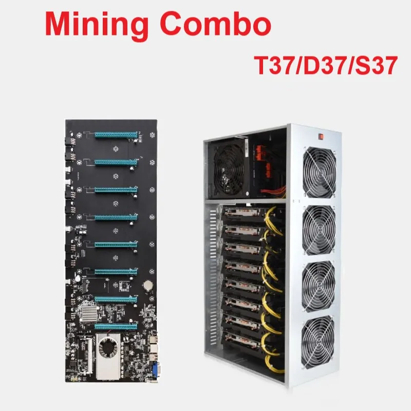 1 set BTC-S37 T37 D37 Mining Chassis Combo 8 GPU Bitcoin Crypto Ethereum BTC Mining rig Motherboard with 4 Fans for BTC T37 D37
1 set BTC-S37 T37 D37 Mining Chassis Combo 8 GPU Bitcoin Crypto Ethereum BTC Mining rig Motherboard with 4 Fans for BTC T37 D37