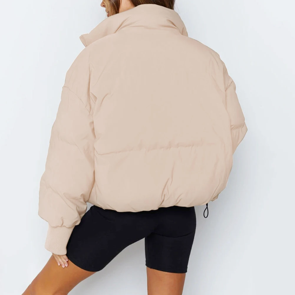 Модное пузырьковое пальто однотонная стандартная короткая куртка большого
