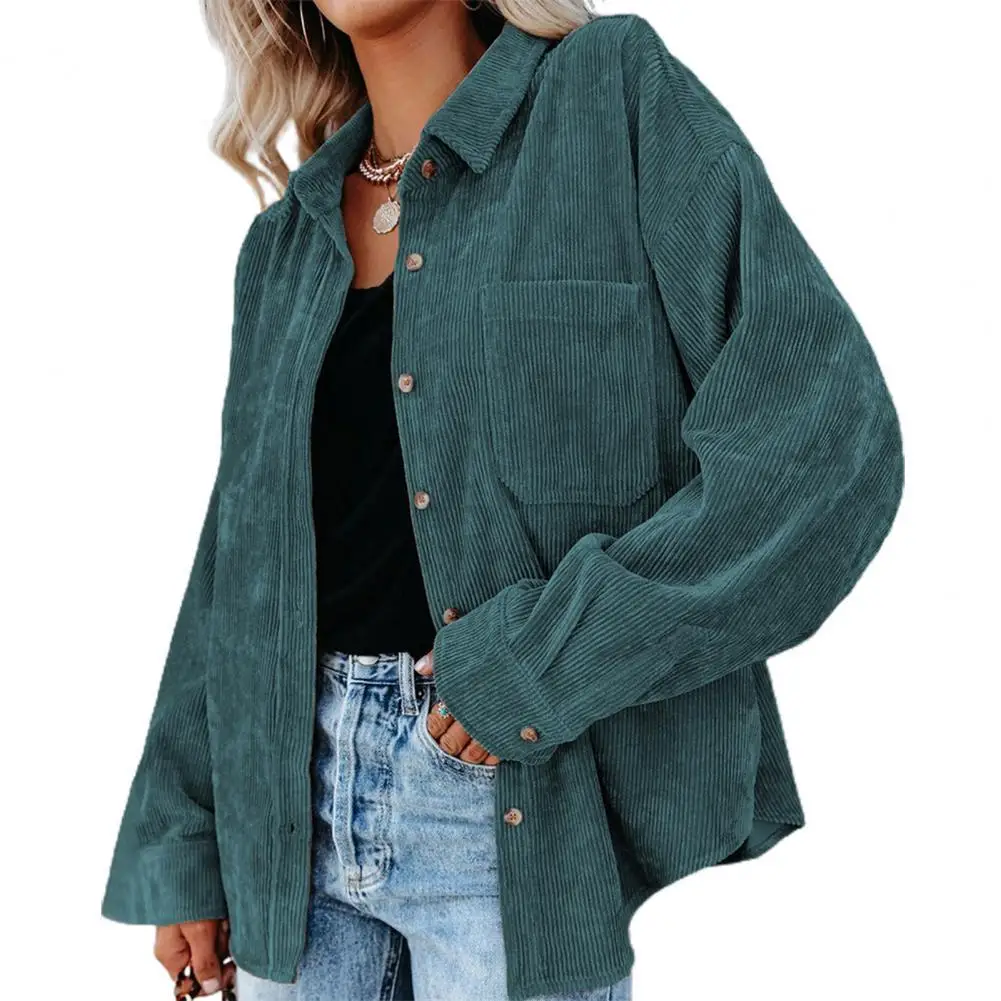 2021 winter Harajuku style Long Sleeve Solid Color Shirt Coat Skin-friendly Pockets Turn-down Collar Corduroy Shirt Female Outwe
2021 winter Harajuku style Long Sleeve Solid Color Shirt Coat Skin-friendly Pockets Turn-down Collar Corduroy Shirt Female Outwe